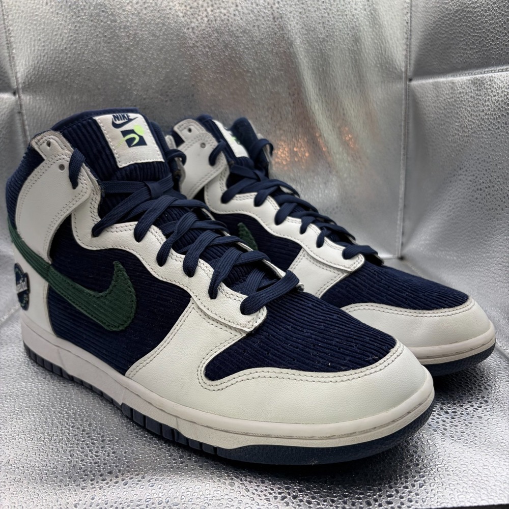 Size 11.5 Nike Dunk High PRM EMB‎ College Navy Mens Athletic Shoes DH0953-400